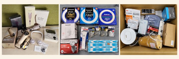 柳川市で買取したドライヤー・照明・日用家電3ロット